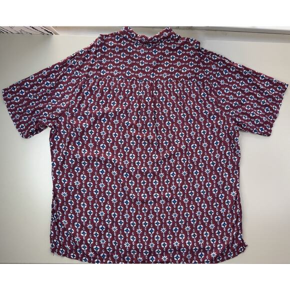 Reyn Spooner Men’s Hawaiian Aloha Shirt XL Red Print Japanese Rayon Tropical - Picture 8 of 13